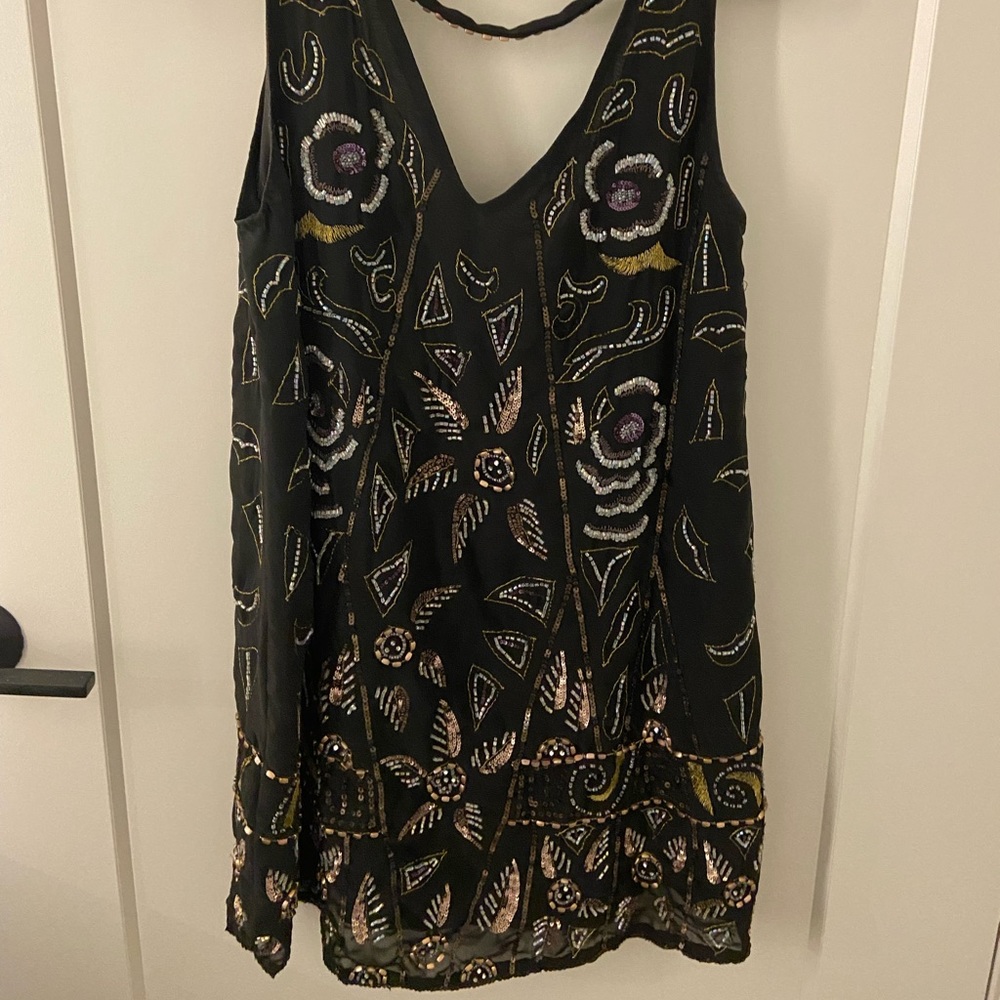 Free people embellished mini shift dress